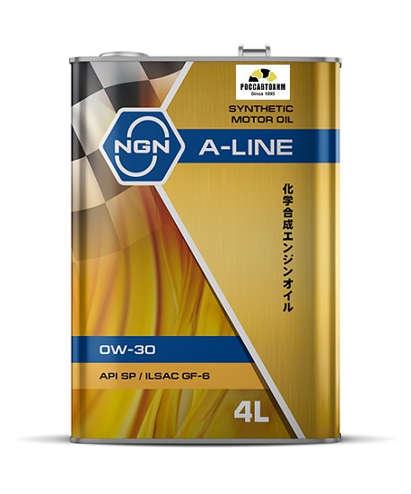 Масло моторное синтетическое NGN A-Line 0W-30 SP/ILSAC GF-6 4л V182575111