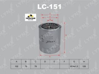 Фильтр масляный LYNXauto LC-151