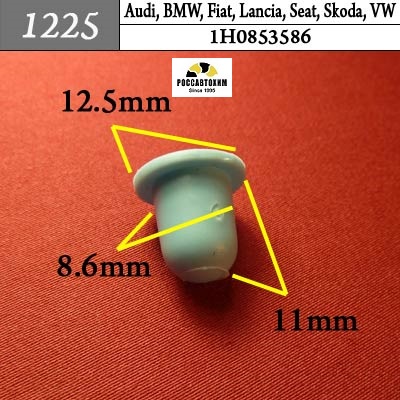 1225 Автокрепеж для Audi, BMW, Fiat, Lancia, Seat, Skoda, Volkswagen