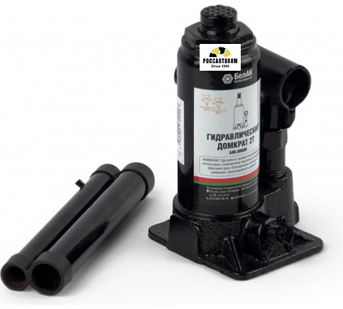 Домкрат бутылочный гидравлический 2т в коробке (145-285мм) БелАК