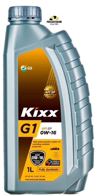 Масло моторное KIXX G1 0W16 SP, GF-6B синт. 1л