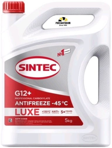 Антифриз SINTEC -40 G12+ LUX красный 5кг