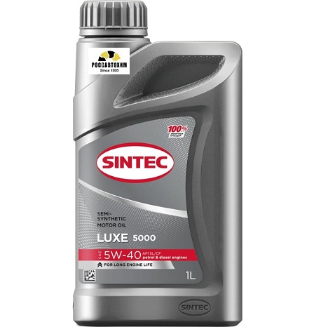 Масло моторное SINTEC 5W40 Люкс 5000 API SL/CF п/с 1л Арт. 600236
