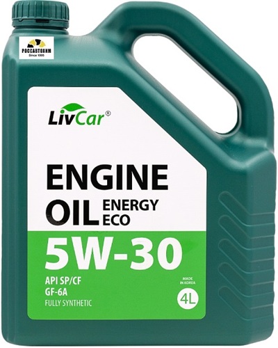 Масло моторное LIVCAR ENGINE OIL ENERGY ECO 5W30 API SP/CF/GF-6A / синт.(4л)