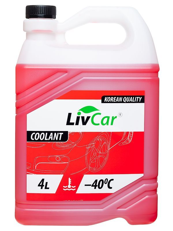 Антифриз всесезонный LIVCAR COOLANT -40 красный (4л)