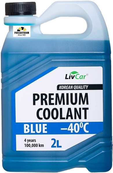 Антифриз всесезонный LIVCAR COOLANT PREMIUM BLUE -40 / (2л)