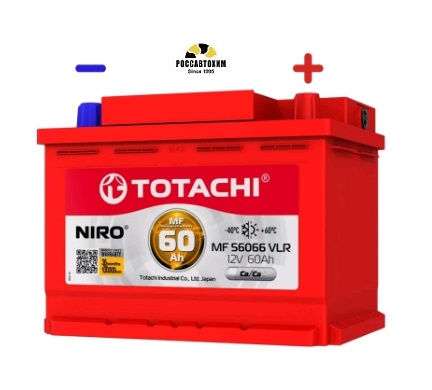 АКБ TOTACHI NIRO MF 56066 VLR 60а/ч поляр. обратная 0 (JIS L)