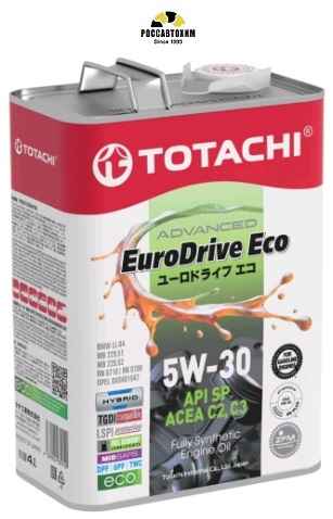 Масло моторное TOTACHI EURODRIVE ECO Fully Sintetic 5W30 SP, C2/C3, GF-6A 4л