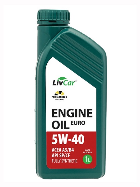 Масло моторное LIVCAR ENGINE OIL EURO 5W40 ACEA A3/B4 API SP /синт./ (1л)