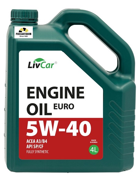 Масло моторное LIVCAR ENGINE OIL EURO 5W40 ACEA A3/B4 API SP синт. (4л)