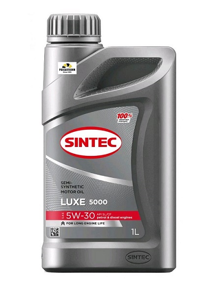 Масло моторное SINTEC 5W30 Люкс 5000 API SL/CF 1л (600244)