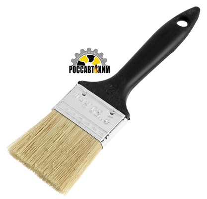 Кисть плоская ЛОМ, натуральная щетина, пластиковая рукоятка, 2", 50 мм 1818213
