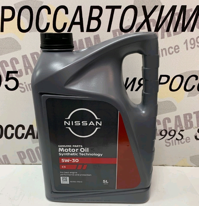 Масло моторное Nissan 5W30 C3 5л (темно-серая канистра) 900-99943