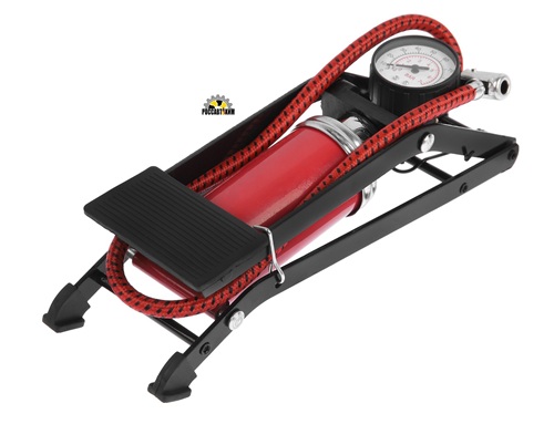 Насос ножной TORSO с манометром, 1 цилиндр, усиленный 860533