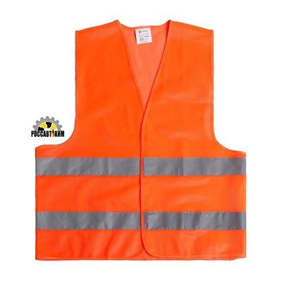 Жилет сигнальный, светоотражающий, оранжевый, 2 класс, размер 68×55 см, 60г/м2 3628606