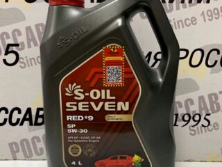 Масло моторное S-OIL 7 RED #9 5W30 SP, GF-6A синт. 4л E108296