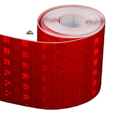 Светоотражающая лента TORSO, самоклеящаяся, красная, 5 см х 3 м 4330994