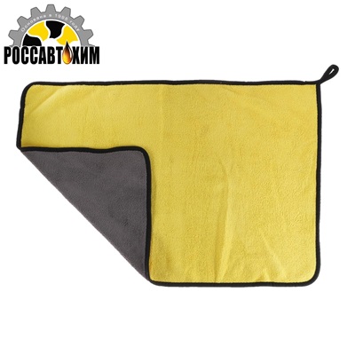 Тряпка для мытья авто, CARTAGE, микрофибра, 400 г/м², 40×60 cм, желто-серая 5179746
