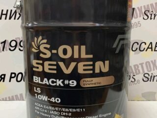Масло моторное S-OIL 7 BLACK #9 LS 10W40 CJ-4, E6/E9 синт. 20л E107979
