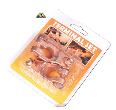 Клемма АКБ (МЕДНАЯ с крепежем , МОЩНАЯ)