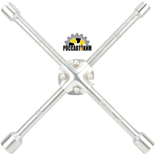 Ключ баллонный-крест (17*19*21*22)(усиленный) 400мм (АвтоDело) 34417