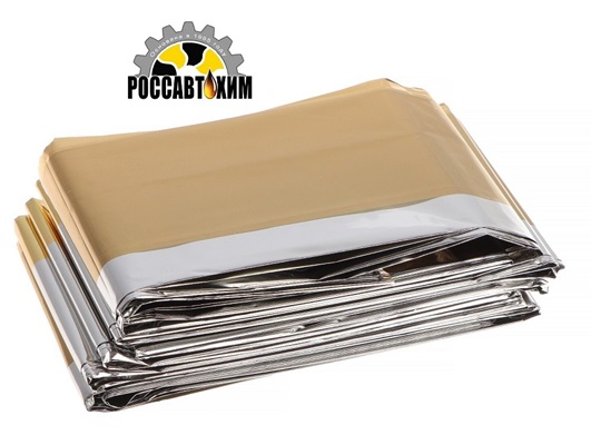 Покрывало изотермическое спасательное Топ Авто, 160х210 см, от переохлаждения или перегрева 100550