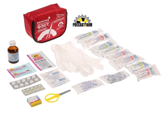 Аптечка первой помощи транспортная "ФЭСТ", перечень №4, мягкий футляр 7782193
