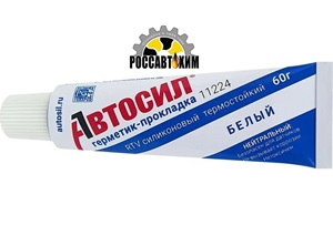 Герметик "Автосил" белый 60г / 11224 /