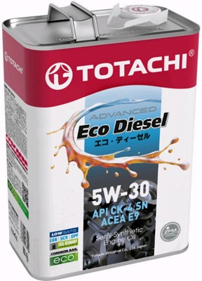 Масло моторное TOTACHI Eco Diesel 5W30 CK-4/СJ-4/SN, E9 п/c 4л