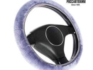 Оплетка на руль TORSO, меховая, мультиразмерная, светло-серый 3120920