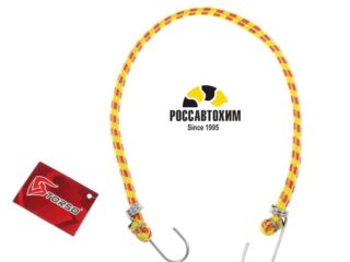 Резинка для крепления багажа TORSO, 60 см, d10 мм, металлические крючки, МИКС 4452579