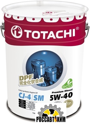 Масло моторное TOTACHI Premium Diesel 5W40 CJ-4/SN, E9 синт. 20л
