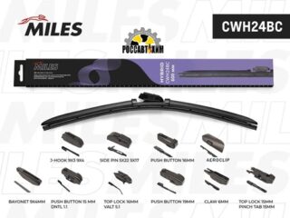 Щетка стеклоочистителя 600 мм (24) гибридная (10 адаптеров) CWH24BC