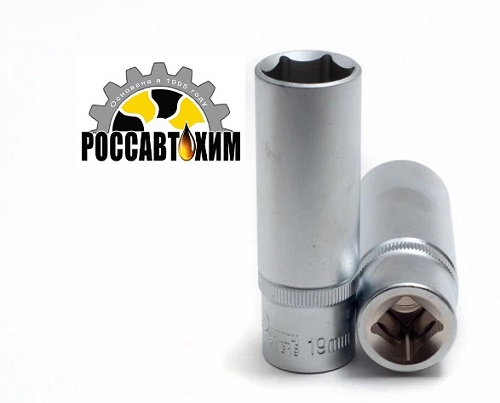 Головка ГЛУБОКАЯ ( 6 граней) 19мм /77819/ Сервис ключ