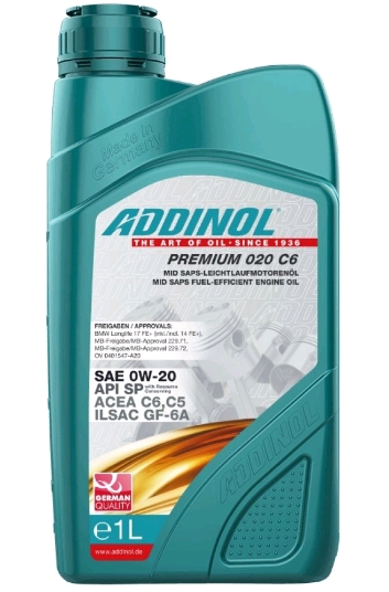 Масло моторное ADDINOL Premium 020 C6 0W20 1л.синт.