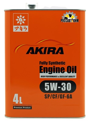 Масло моторное синтетическое AKIRA ENGINE OIL FS 5W30 SP/CF/GF-6A 4л