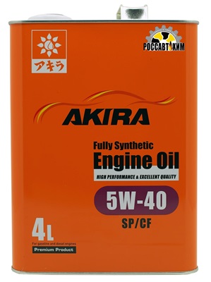 Масло моторное синтетическое AKIRA ENGINE OIL FS 5W40 SP/CF 4л