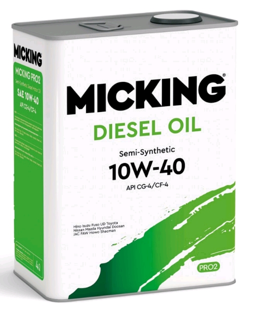 Масло моторное Micking Diesel Oil PRO2 10W40 п/с API CG-4/CF-4 дизель 4л арт M1217