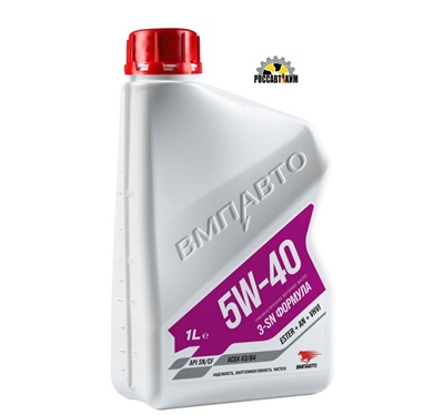 Масло моторное ВМПАВТО 5W-40 API SN/CF A3/B4 Синтетическое, 1л