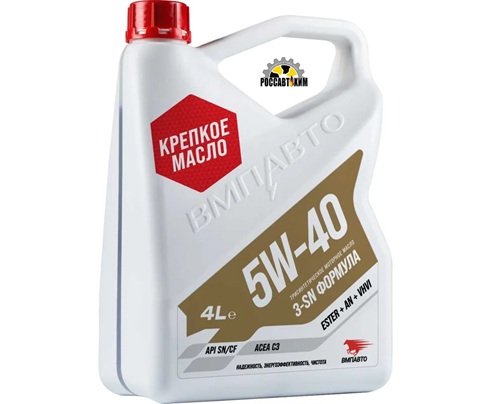 Масло моторное ВМПАВТО 5W40 API SN/CF, С3 синтетическое 4 л