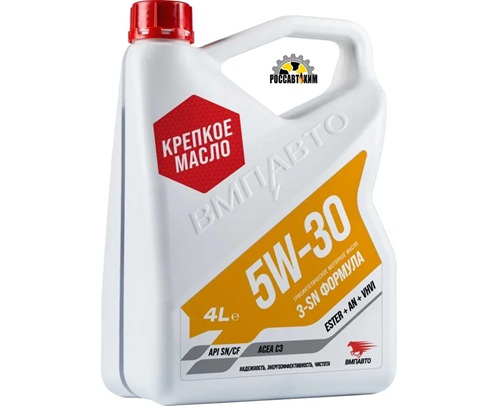 Масло моторное ВМПАВТО 5W30 API SN/CF, С3 синтетическое 4 л