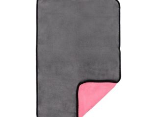 Тряпка для мытья авто CARTAGE, микрофибра, 40×60 см, розово-серый