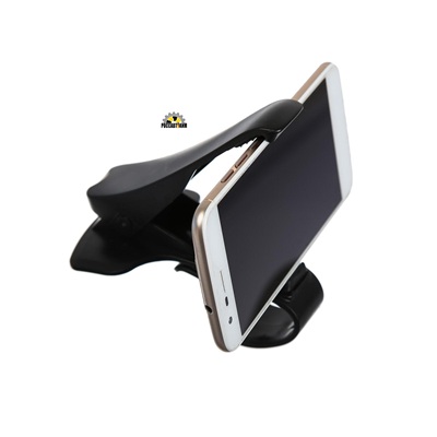 Держатель для телефона на панель в машину Cartage, прищепка, чёрный