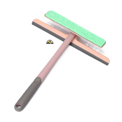 Щётка для окон Доляна «Элит», целлюлозная губка 21×4 см, поворотный силиконовый водосгон 27.5, 28×34×6 см, МИКС