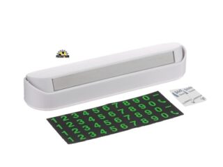 Табличка Cartage, для номера телефона с крышкой, люминесцентные цифры, белый