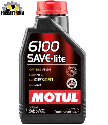 Масло моторное MOTUL 6100 SAVE-LITE 5w30 SN, GF-5 1л
