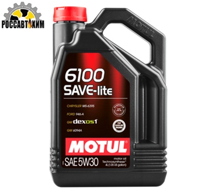 Масло моторное MOTUL 6100 SAVE-LITE 5w30 SN, GF-5 4л