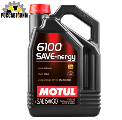 Масло моторное MOTUL 6100 SAVE-NERGY 5w30 SL, A5/B5 4л