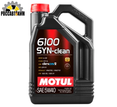 Масло моторное MOTUL 6100 SYN-CLEAN 5w40 SN, C3 4л