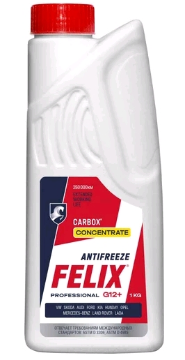 Антифриз FELIX Carbox-45 G12+ (красный) концентрат 1кг